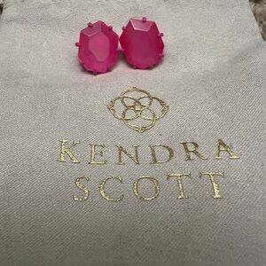 Kendra Scott Morgan Fuchsia Statement Earrings